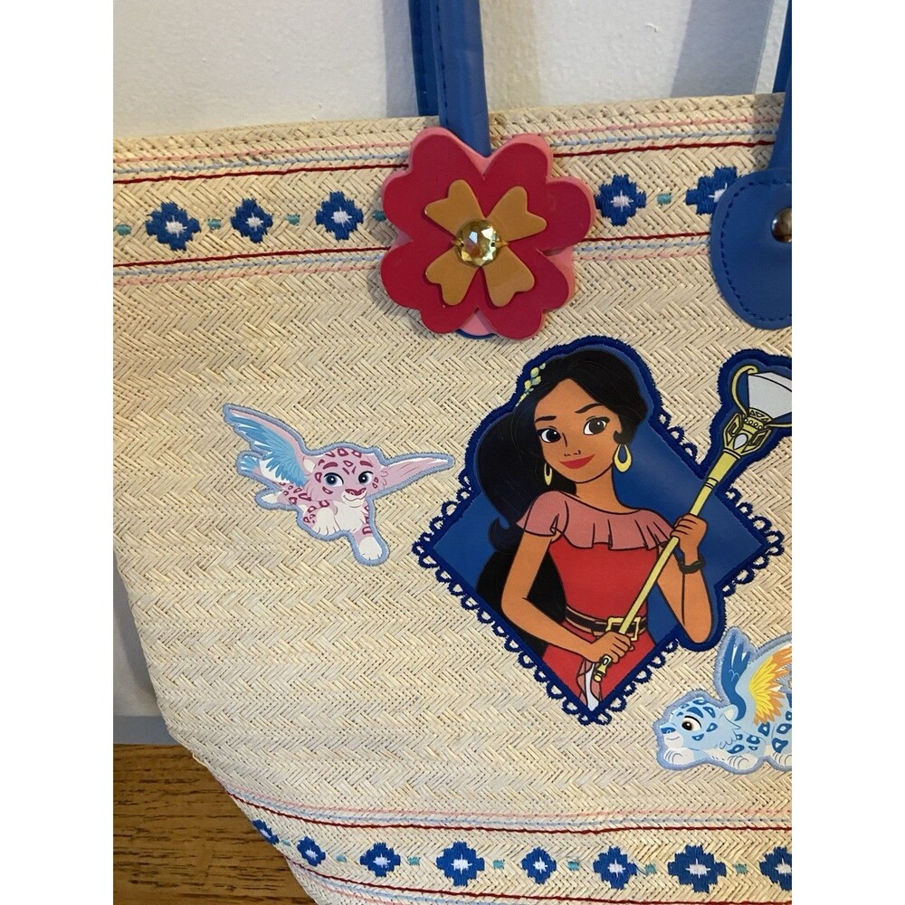 Disney Store Elena of Avalor Princess Straw Summer Swim Bag Beach Wicker Travel - Picture 6 of 13